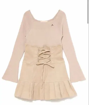 andmary 하이 웨이스트 벨루어 미니 드레스