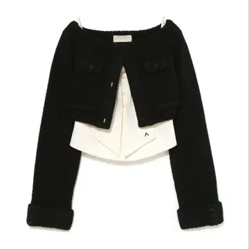 andmary Twiggy tweed ribbon set tops