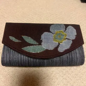 꽃무늬 자수 클러치백 (미얀마 제)