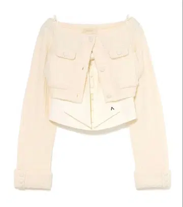 andmary Twiggy tweed ribbon set tops