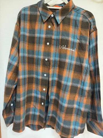 THISFES25 L 사이즈 체크 무늬 플란넬 셔츠