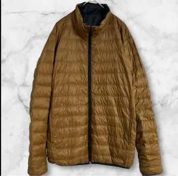 다운 90% 페더 10% 브라운 퀼팅 다운 자켓