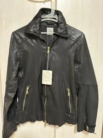[ 새상품 ] abx 가죽 자켓 램 가죽 M 사이즈 블랙 가죽 점퍼