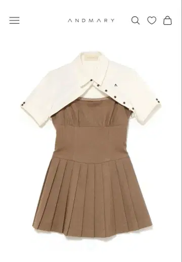 ANDMARY Dahlia 세트 드레스 모카