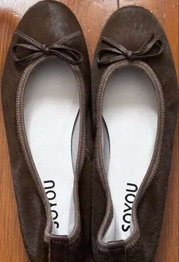 새상품 SOYOU 송치 발레 슈즈 24cm 브라운