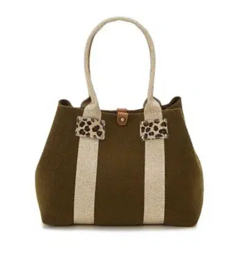 TREASURE TOPKAPI 펠트 토트백 올리브