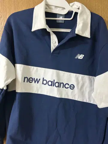 new balance 피케 셔츠 L 네이비/화이트