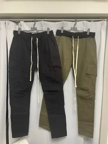 mnml 카고 팬츠 블랙 카키 2종 세트