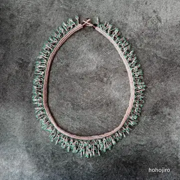 비즈 손뜨개질 목걸이 No.256 [수선] 알레르기 프리