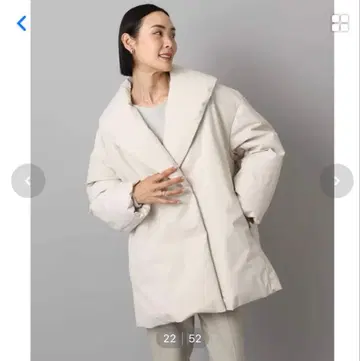 [미사용 새상품] 미쉘클랑 발수 가공 숄카라 다운 자켓