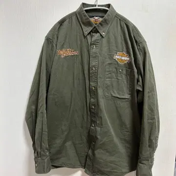 90s 할리데이비슨 자수 워크 셔츠 L