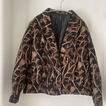 쇼와 레트로 자켓 올 패턴 화려한 고져스 스카프 패턴