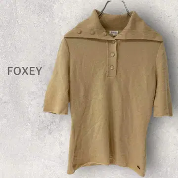 [폭시] 반팔 니트탑 LL 캐시미어 100% 무지 심플 돌려입기