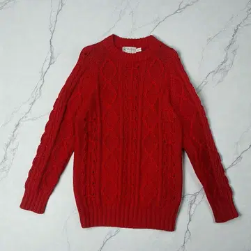 케이블 짜임 스웨터 레트로 캐주얼 아메카지