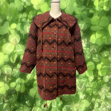 모리걸 페어리 그런지 히피 에스닉 브라운 코트