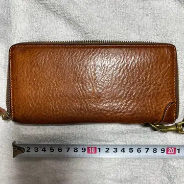 브라운 가죽 장지갑