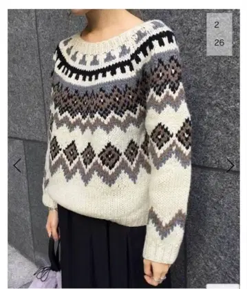 SLOBE IENA 슬로브 이에나 핸드 페어아일 니트