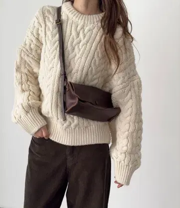 El mar 렉탱글 가죽 숄더백