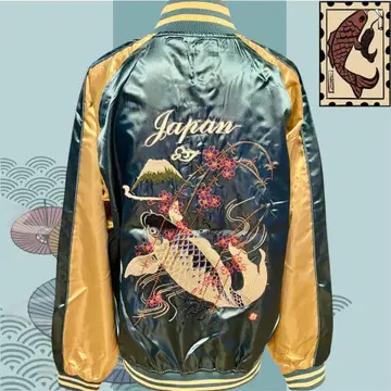 [새상품] 일심여경 잉어 벚꽃 XL 파랑 스카잔