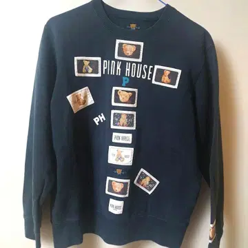 PINK HOUSE 테디베어 와펜 맨투맨 M 네이비