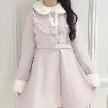 Honey Cinnamon 허니 시나몬 걸리시 코트 핑크