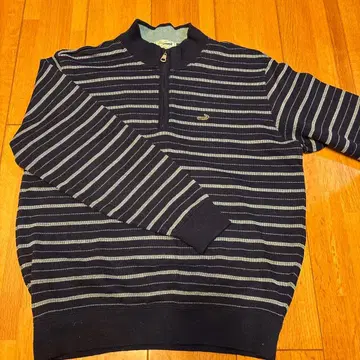 크로커다일 네이비 스트라이프 스웨터 M