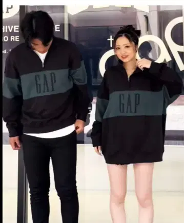 GAP 하프 지퍼 후드티