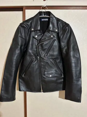 CUIR STANDARD 블랙 더블 라이더 자켓