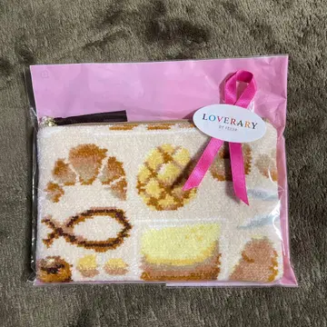 미사용 새상품 라브러리 페이러 베이커리 플랫 파우치