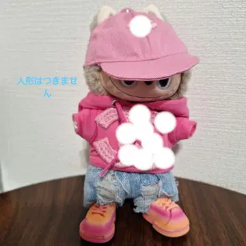 러브부 옷 갈아입기 캐주얼 옷 갈아입기 의류 핑크 후드티와 데님 팬츠