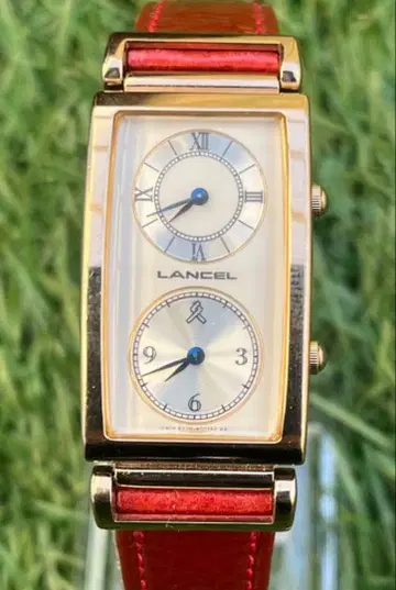 LANCEL 아날로그 시계 골드/레드