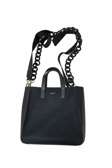 블랙 토트백 체인 스트랩 포함