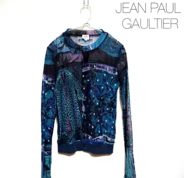 JEAN PAUL GAULTIER/올 패턴 티셔츠/시어/디자인/40
