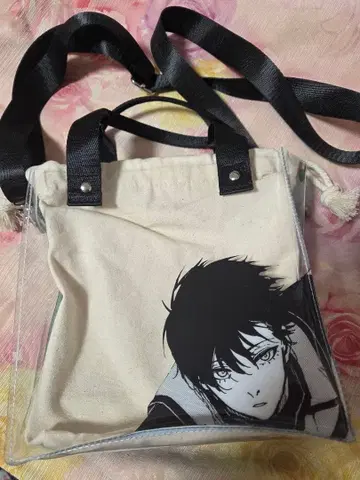 블루 록 이토시 린 원화 프레임 클리어 백 가방 전시 원작 토트 백