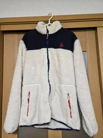 CHUMS 플리스 자켓 L 사이즈 화이트/네이비