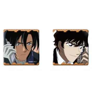 명탐정 코난 메모리얼 캔뱃지 마츠다 진페이, 하기와라 켄지 2개 세트