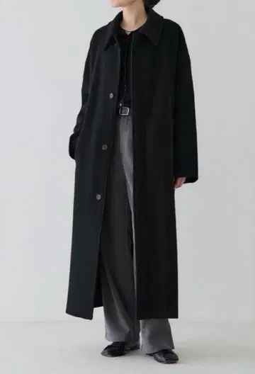 crewre 리버 롱 스텐카라 코트 사이즈 2 블랙