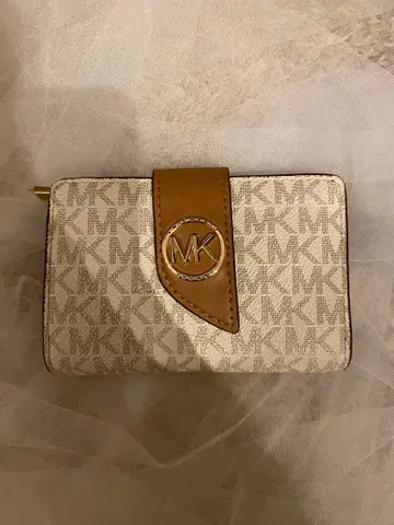 Michael Kors 접이식 지갑 화이트/브라운