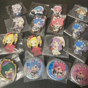 리제로 러버 스트랩 러버 참 캔뱃지 묶음 판매