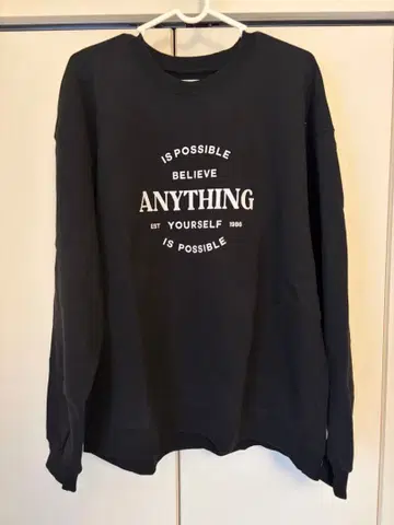 스픽앤스팬 로고 맨투맨 블랙