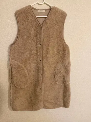 럭키 룸 베이지 플리스 자켓