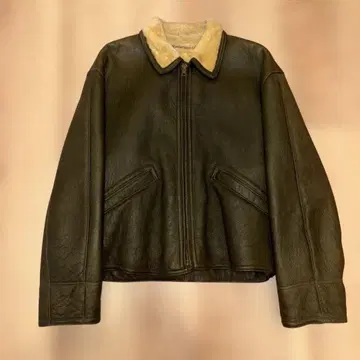 천연 가죽 시프 이탈리아제 가죽 자켓 양 무스탕 보아 카라 부착