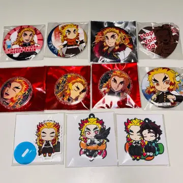 귀멸의 칼날 렌고쿠 쿄쥬로 캔뱃지 키링 묶음 판매