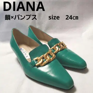 DIANA 그린 x 체인 장식 펌프스 24cm