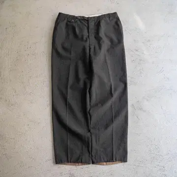 60s 체코슬로바키아제 블랙 헤링본 패턴 울 와이드 슬랙스 유로