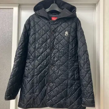 새상품급 드럭 스토어즈 블랙 퀼팅 자켓 후드 부착