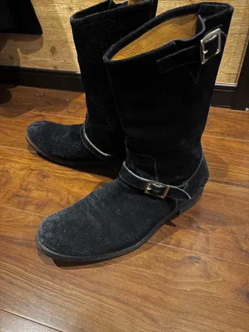 루드 갤러리 스웨이드 블랙 엔지니어 부츠 사이즈 4