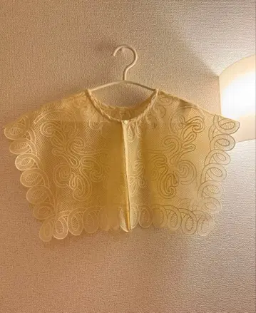 [ 미사용 ] LILY BROWN 자수 탈부착 카라 화이트 레이스