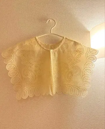 [ 미사용 ] LILY BROWN 자수 탈부착 카라 화이트 레이스