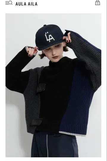 플랩 포켓 풀오버 니트 아울라 아일라 니트